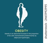 Obesity concept obesity definition obesity problem vector illustration 