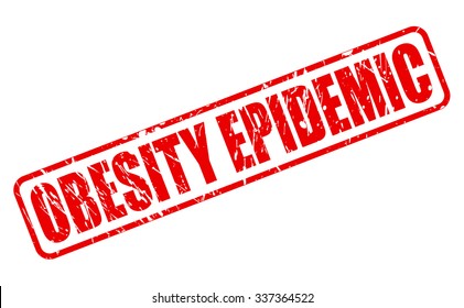 OBESITY EPIDEMIC red stamp text on white