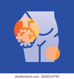 Obesity glassmorphism illustration. Transparency blur elements. Ui layered design. Vector isolated element