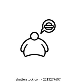 plantillas de diseño de vectores de iconos de obesidad 