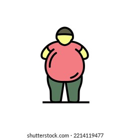 obesity icon vector design templates 