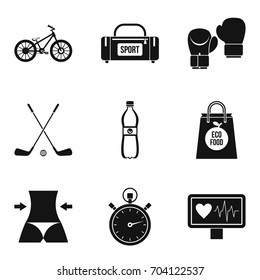 Obesity icons set. Simple set of 9 obesity vector icons for web isolated on white background