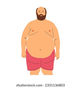 obesity overweight people character vector illustration