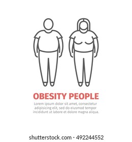 Obesity people. Man and women.