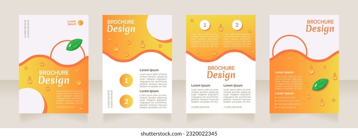 Obesity prevention nutrition blank brochure layout design. Vertical poster template set with empty copy space for text. Premade corporate reports collection. Editable flyer paper pages