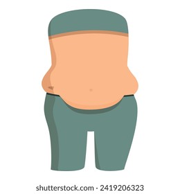 Obesity problem icon cartoon vector. Fat problem body. Liposuction procedure