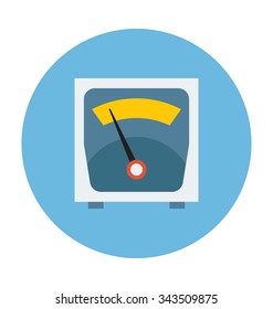 Obesity Scale Colored Vector Icon 