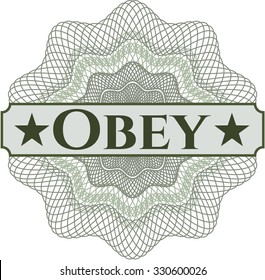 Obey abstract rosette