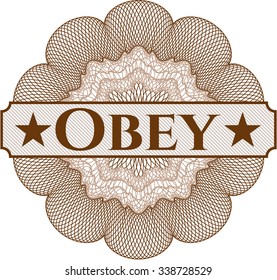 Obey abstract rosette