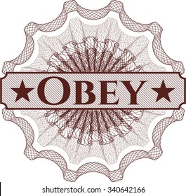 Obey abstract rosette