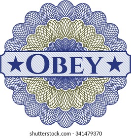 Obey abstract rosette