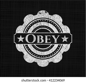 Obey chalkboard emblem