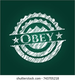 Obey chalkboard emblem