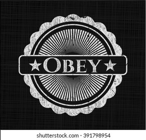 Obey with chalkboard texture