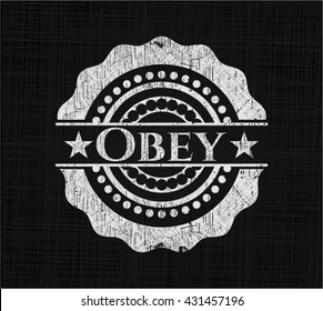 Obey with chalkboard texture