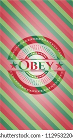 Obey christmas emblem.