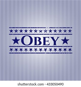 Obey with denim texture