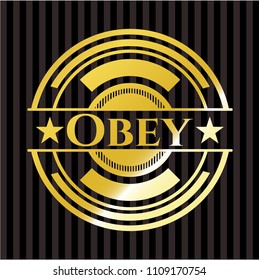  Obey gold badge