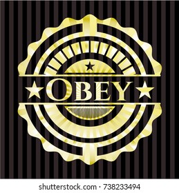 Obey golden badge