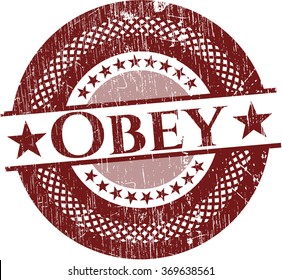 Obey grunge stamp