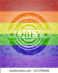 Obey lgbt colors emblem 