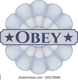 Obey money style rosette