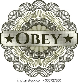 Obey money style rosette