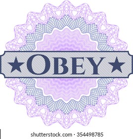 Obey money style rosette