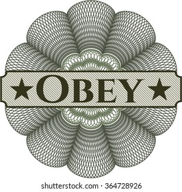 Obey money style rosette