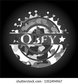 Obey on grey camo pattern