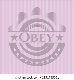 Obey pink emblem