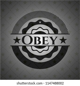 Obey realistic black emblem