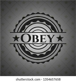 Obey realistic black emblem