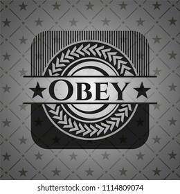 Obey realistic dark emblem