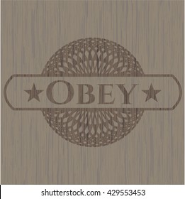 Obey realistic wood emblem