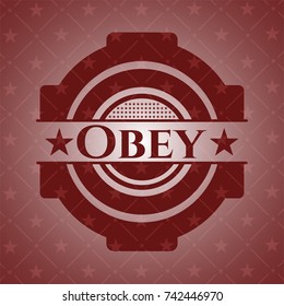 Obey retro red emblem