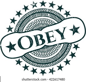 Obey rubber grunge texture seal