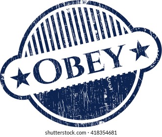 Obey rubber seal with grunge texture