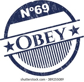 Obey with rubber seal texture