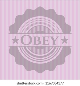 Obey vintage pink emblem