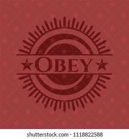 Obey vintage red emblem