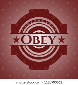 Obey vintage red emblem