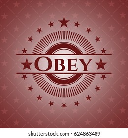 Obey vintage red emblem