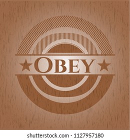 Obey wood emblem. Vintage.