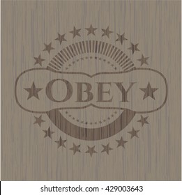 Obey wood emblem. Vintage.