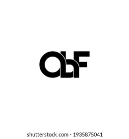 obf letter original monogram logo design