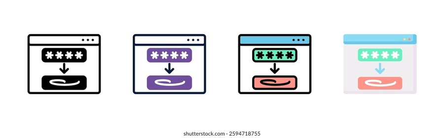 Obfuscation Icon Element For Design