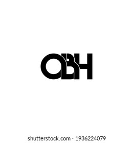 obh letter original monogram logo design