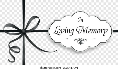 Obituary with the text In Loving Memory. Eps 10 vector file.