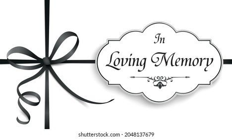 Obituary with the text In Loving Memory. Eps 10 vector file.